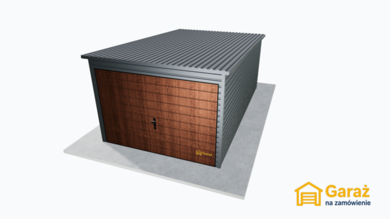 Garaż PREMIUM 3×5 w kolorze drewna