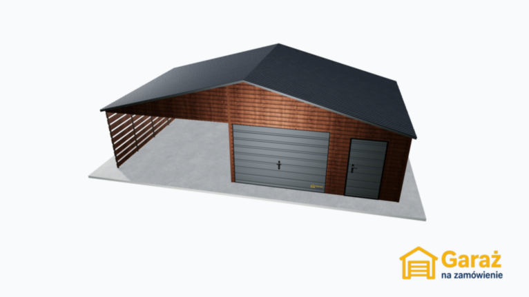 Garaż 9×5 PREMIUM z dachem dwuspadowym