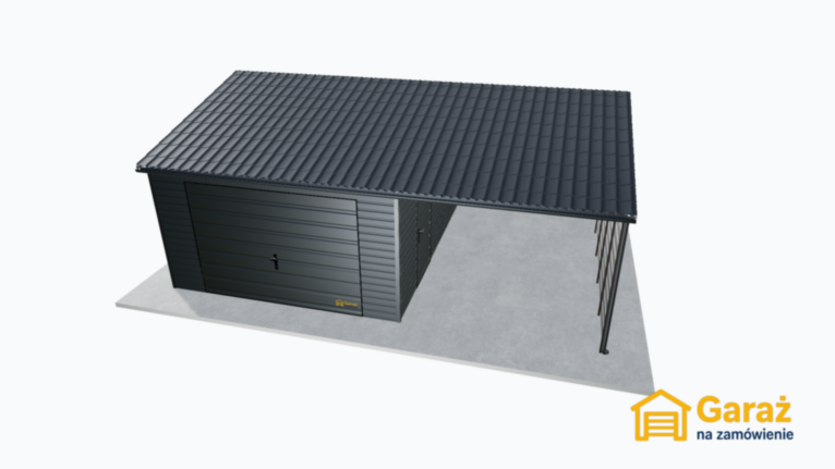 Grafitowy garaż 7×6 PREMIUM – więcej przestrzeni, więcej możliwości
